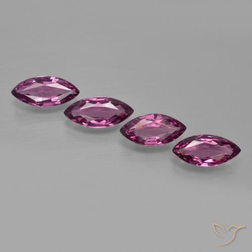 3.69ctw Natural Reddish Purple Rhodolite Garnet, Marquise, VS