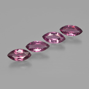 3.77 ctw Purple Rhodolite Garnet Stones, Natural Rhodolite Garnet in Marquise Facet Shape for Sale