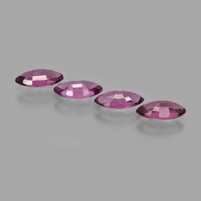 Rhodolite Garnet Gemstones in 8.9 x 4.4 mm Size for Sale, Rhodolite Garnet Stones in Grape Color