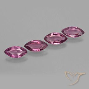 3.18 ctw Purple Rhodolite Garnet Stones, Natural Rhodolite Garnet in Marquise Facet Shape for Sale
