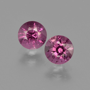 1.18 ctw Red Rhodolite Garnet Gemstones, Rhodolite Garnet Gems in Diamond-Cut Shape for Sale.