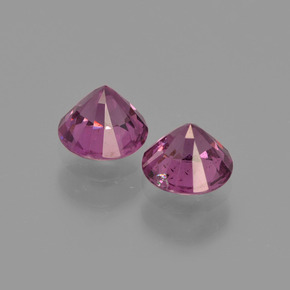 Rhodolite Garnet Gemstones in 5 mm (calibrated) Size for Sale, Rhodolite Garnet Stones in Raspberry Red Color