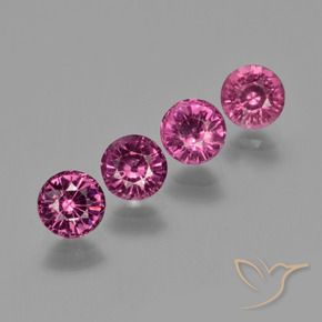 2.86 ctw Purple Rhodolite Garnet Stones, Natural Rhodolite Garnet in Round Facet Shape for Sale