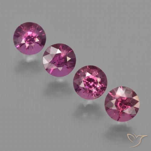 2.58ctw Natural Reddish Purple Rhodolite Garnet, Round, VS