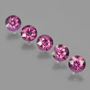 Medium Purple Rhodolit-Granat Edelstein - 0.6ct Rund Facettenschliff (ID: 413313)
