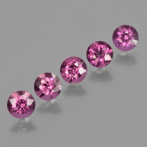 2.96 ctw Purple Rhodolite Garnet Stones, Natural Rhodolite Garnet in Round Facet Shape for Sale