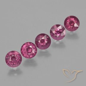 3.23 ctw Purple Rhodolite Garnet Stones, Natural Rhodolite Garnet in Round Facet Shape for Sale