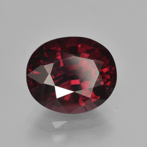 3.60 ct Red Rhodolite Garnet Stone, Natural Rhodolite Garnet in Oval Facet Shape for Sale