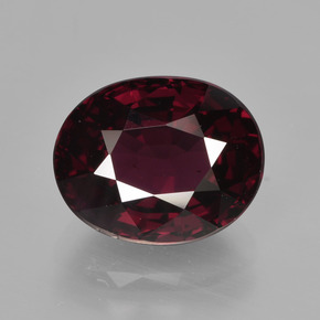 4.42 ct Red Rhodolite Garnet Gemstone, Rhodolite Garnet Gem in Oval Facet Shape for Sale.