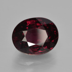 4.42 ct Red Rhodolite Garnet Stone, Natural Rhodolite Garnet in Oval Facet Shape for Sale