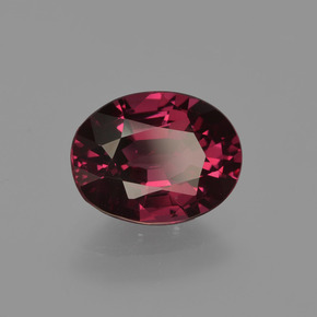 2.04 ct Red Rhodolite Garnet Stone, Natural Rhodolite Garnet in Oval Facet Shape for Sale