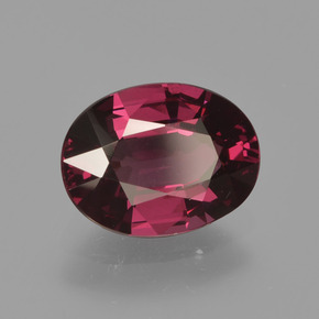 2.01 ct Red Rhodolite Garnet Stone, Natural Rhodolite Garnet in Oval Facet Shape for Sale