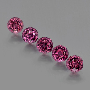 2.00 ct Red Rhodolite Garnet Stone, Natural Rhodolite Garnet in Round Facet Shape for Sale