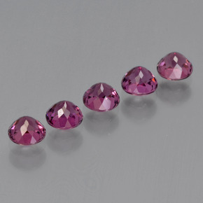 Rhodolite Garnet Gemstone in 4 mm (calibrated) Size for Sale, Rhodolite Garnet Stone in Raspberry Red Color