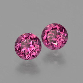 1.42 ct Red Rhodolite Garnet Stone, Natural Rhodolite Garnet in Round Facet Shape for Sale