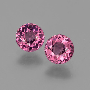 1.28 ct Red Rhodolite Garnet Gemstone, Rhodolite Garnet Gem in Round Facet Shape for Sale.