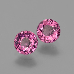 1.28 ct Red Rhodolite Garnet Stone, Natural Rhodolite Garnet in Round Facet Shape for Sale