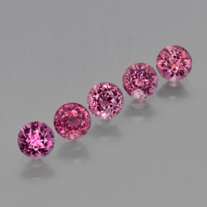 Pink Berry Purple Родолит Гранат Камень - 0.4ct Круглая Фасетная Огранка (ID: 415133)