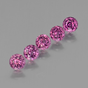 1.88 ct Red Rhodolite Garnet Gemstone, Rhodolite Garnet Gem in Round Facet Shape for Sale.