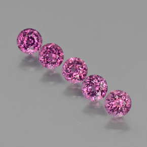 1.88 ct Red Rhodolite Garnet Stone, Natural Rhodolite Garnet in Round Facet Shape for Sale