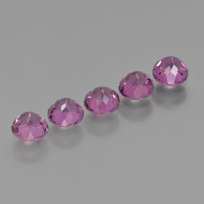 Rhodolite Garnet Gemstone in 4 mm (calibrated) Size for Sale, Rhodolite Garnet Stone in Raspberry Red Color