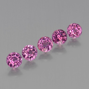 1.85 ctw Red Rhodolite Garnet Stones, Natural Rhodolite Garnet in Round Facet Shape for Sale