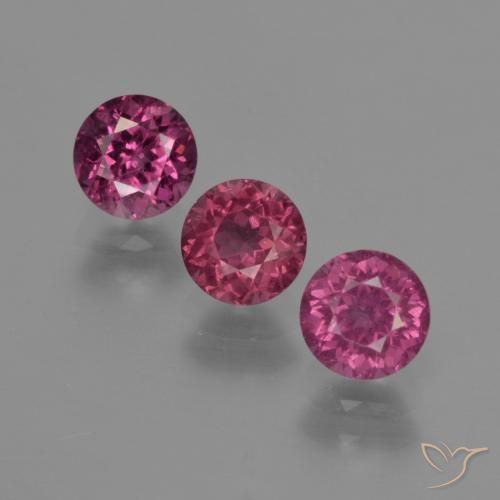 2.27ctw Natural Pink Berry Purple Rhodolite Garnet, Round, VS