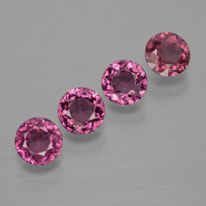 2.24 ctw Purple Rhodolite Garnet Stones, Natural Rhodolite Garnet in Round Facet Shape for Sale