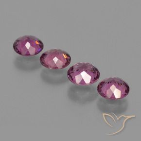 Rhodolite Garnet Gemstones in 5 mm (calibrated) Size for Sale, Rhodolite Garnet Stones in Magenta-Pink Color