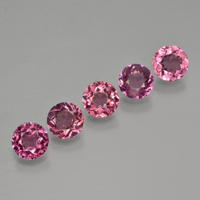 2.69 ctw Red Rhodolite Garnet Stones, Natural Rhodolite Garnet in Round Facet Shape for Sale