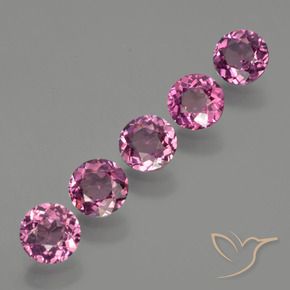 2.69 ctw Purple Rhodolite Garnet Stones, Natural Rhodolite Garnet in Round Facet Shape for Sale