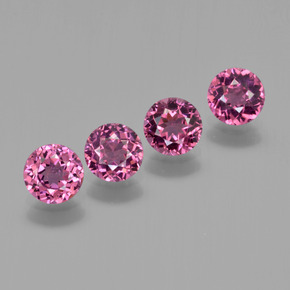 2.36 ctw Purple Rhodolite Garnet Stones, Natural Rhodolite Garnet in Round Facet Shape for Sale