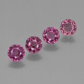 Pink Berry Purple Rhodolite Garnet Gem - 0.6ct Round Facet (ID: 415195)