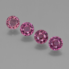 2.43 ctw Purple Rhodolite Garnet Stones, Natural Rhodolite Garnet in Round Facet Shape for Sale