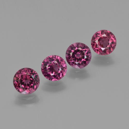 Magenta-Pink Rhodolit-Granat Edelstein - 0.7ct Rund Facettenschliff (ID: 415200)