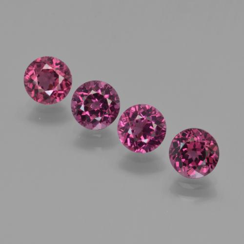 2.72 ctw Purple Rhodolite Garnet Stones, Natural Rhodolite Garnet in Round Facet Shape for Sale