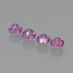 Rhodolite Garnet Gemstones in 4 mm (calibrated) Size for Sale, Rhodolite Garnet Stones in Raspberry Red Color
