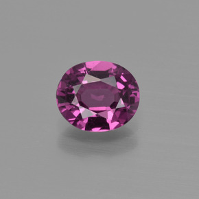 1.05 ct Red Rhodolite Garnet Gemstone, Rhodolite Garnet Gem in Oval Facet Shape for Sale.