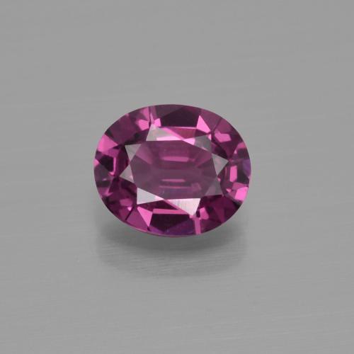 1.22 ct Purple Rhodolite Garnet Gemstone, Rhodolite Garnet Gem in Oval Facet Shape for Sale.