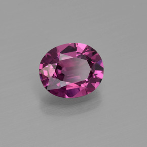 1.22 ct Purple Rhodolite Garnet Stone, Natural Rhodolite Garnet in Oval Facet Shape for Sale