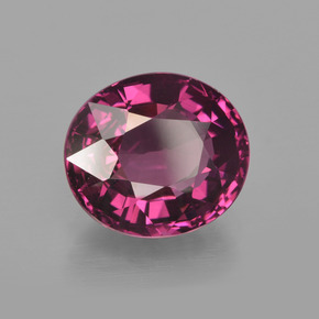 4.58 ct Red Rhodolite Garnet Stone, Natural Rhodolite Garnet in Oval Facet Shape for Sale