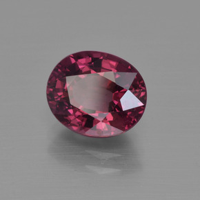 3.03 ct Red Rhodolite Garnet Stone, Natural Rhodolite Garnet in Oval Facet Shape for Sale