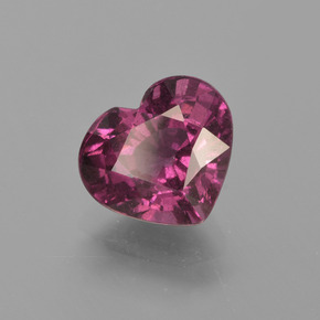 3.02 ct Red Rhodolite Garnet Stone, Natural Rhodolite Garnet in Heart Facet Shape for Sale