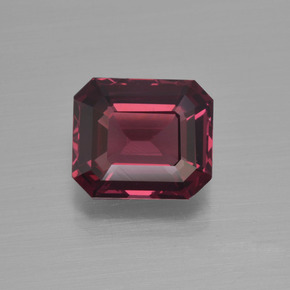 2.98 ct Red Rhodolite Garnet Gemstone, Rhodolite Garnet Gem in Octagon Facet Shape for Sale.