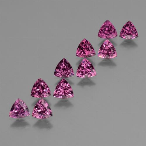 tieflila Rhodolit-Granat Edelstein - 0.5ct Trillantschliff (ID: 423147)