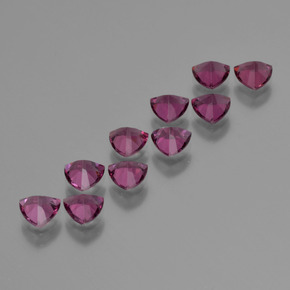 Rhodolite Garnet Gemstones in 5.2 x 5.1 mm Size for Sale, Rhodolite Garnet Stones in Rapberry Red Color