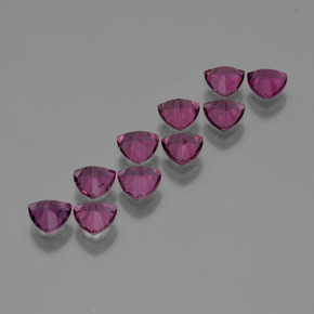 Rhodolite Garnet Gemstones in 5.2 x 5.1 mm Size for Sale, Rhodolite Garnet Stones in Purple Rose Color