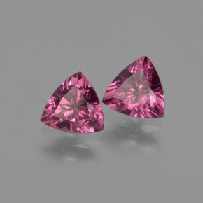 1.04 ct Pink Rhodolite Garnet Stone, Natural Rhodolite Garnet in Trillion Facet Shape for Sale