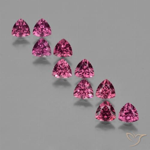 5.79ctw Natural Medium Purple Rhodolite Garnet, Trillion, VS