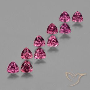 5.79 ctw Purple Rhodolite Garnet Stones, Natural Rhodolite Garnet in Trillion Facet Shape for Sale